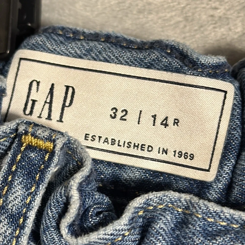 Gap Wide-Leg Blue Denim Jeans‎ Kids size 14 R  32 elastic gathered waist